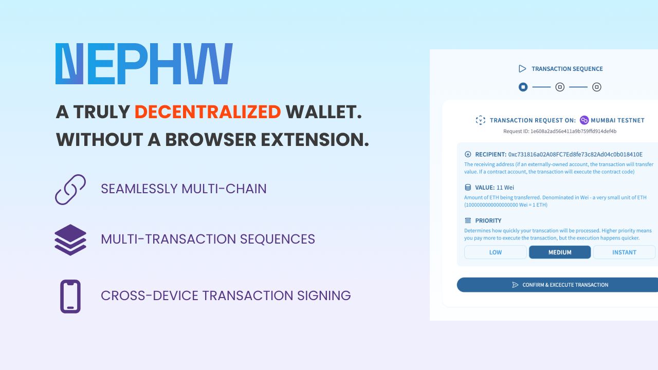 NEPHW: Decentralized Wallet With a Twist banner