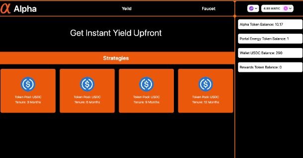 Alpha- Instant Yield Protocol banner