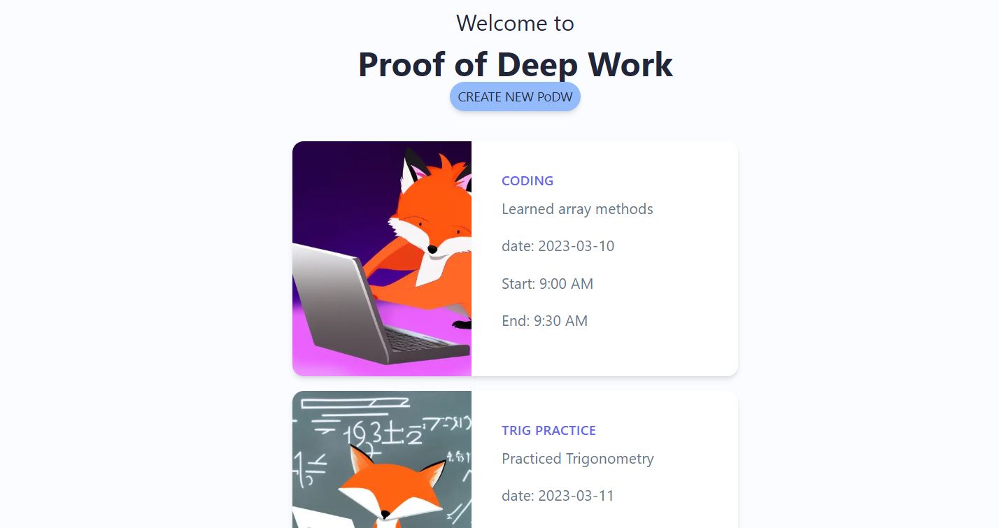 Proof of Deep Work banner