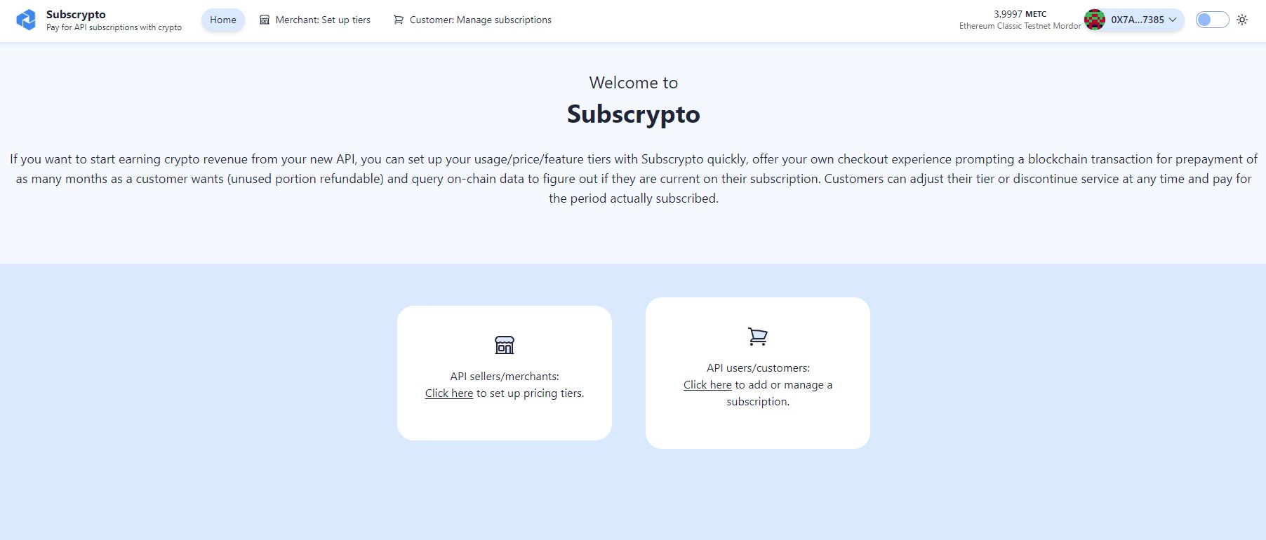 SubsCrypto banner