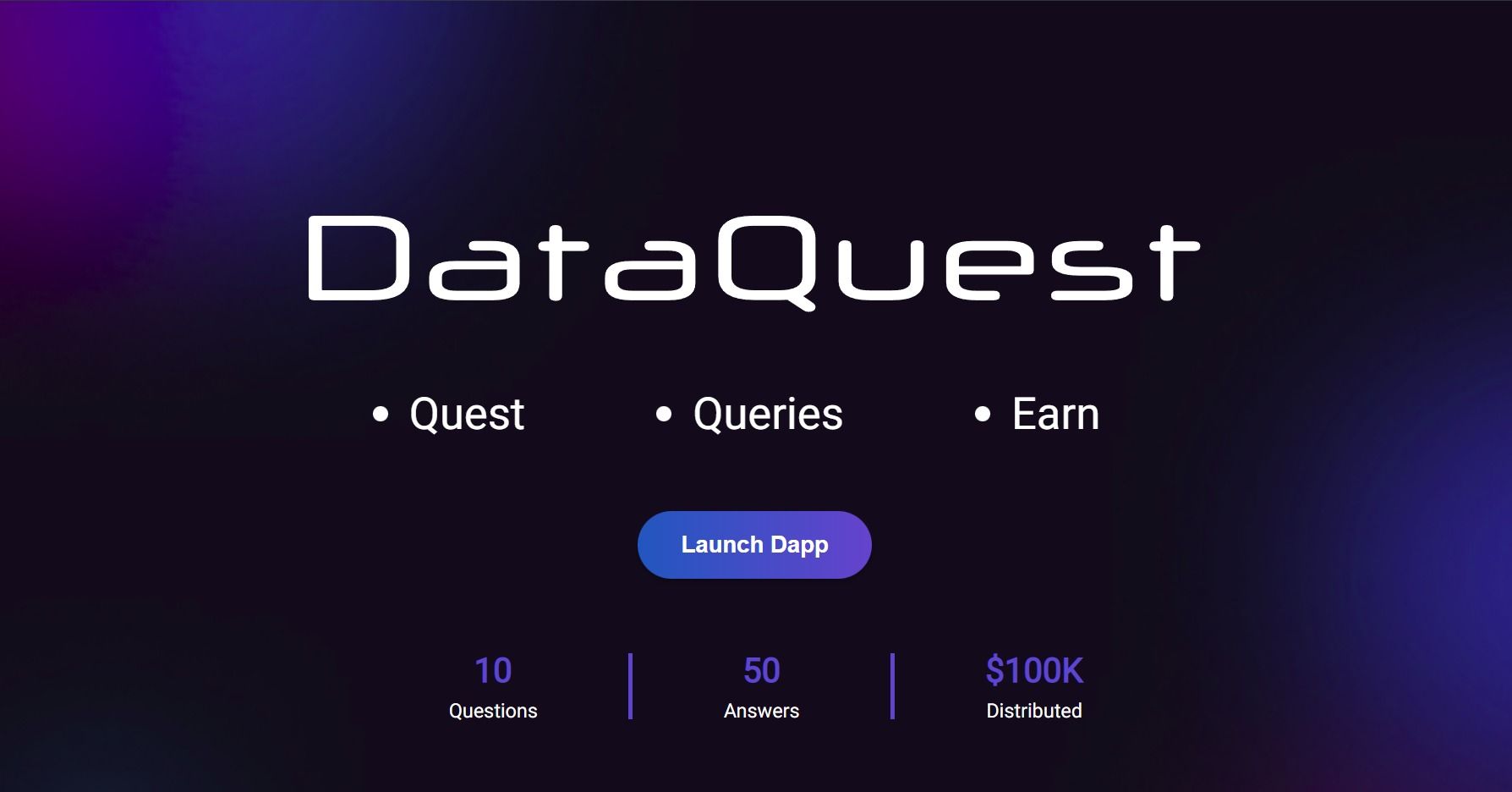DataQuest - Quest, Queries and Earn banner
