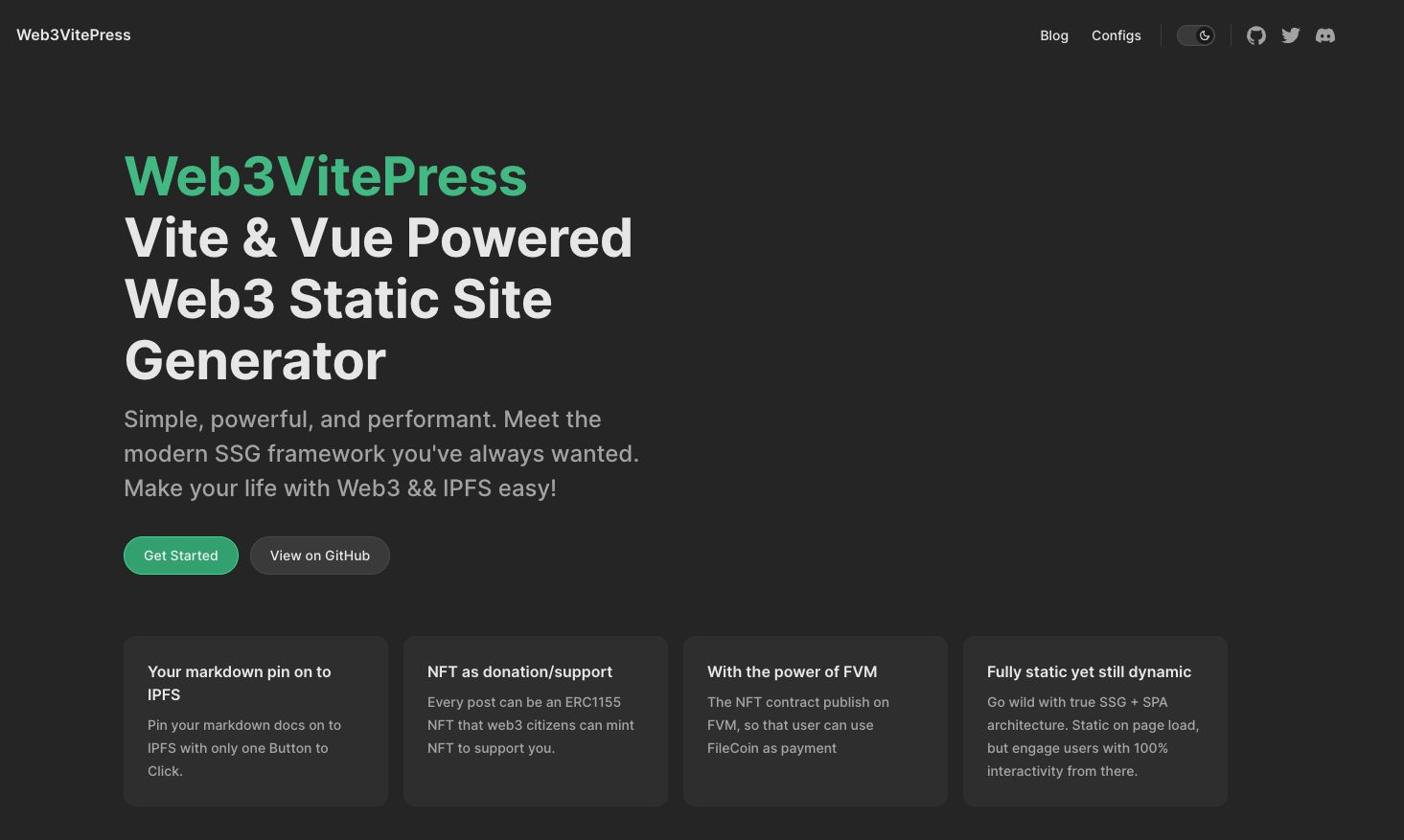 Web3VitePress banner