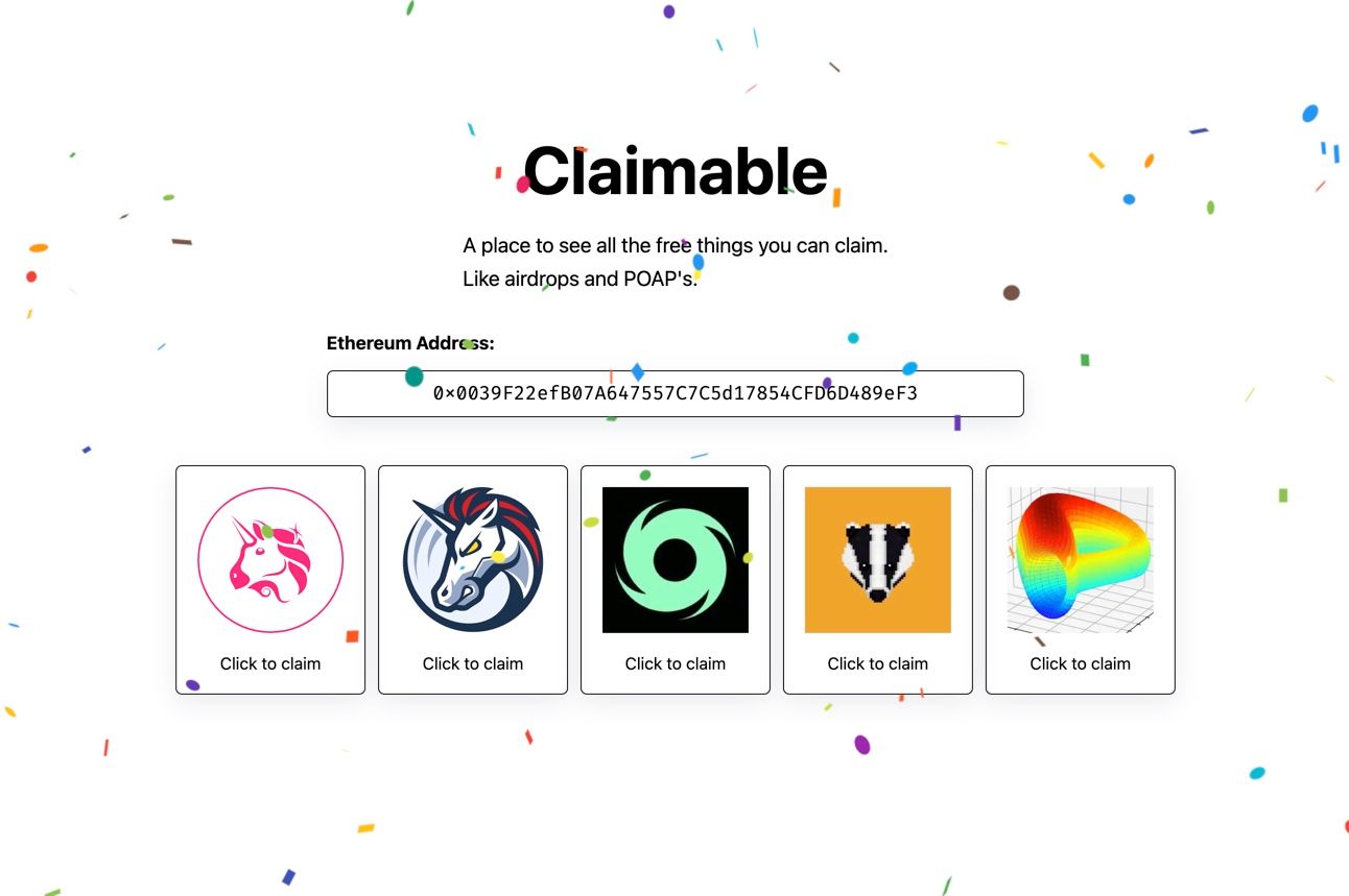 Claimable banner