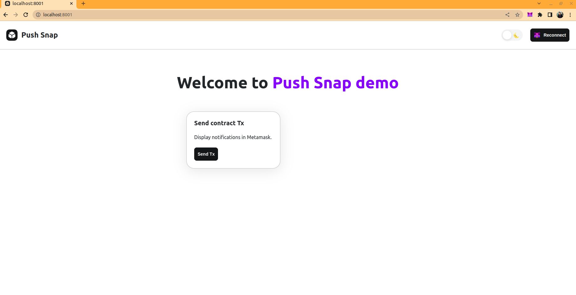 Push Snap banner