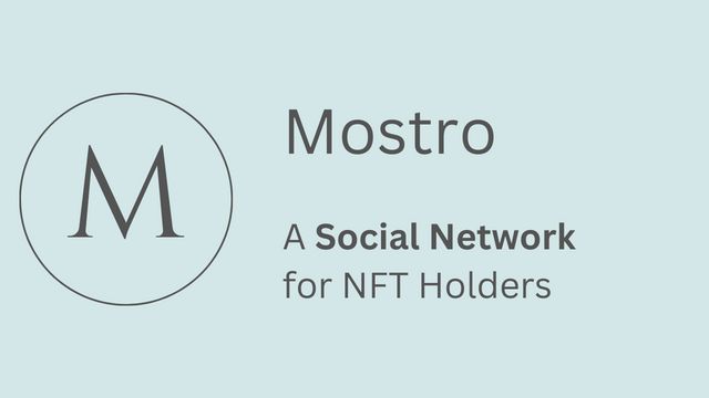 Mostro (Social NFTs) banner