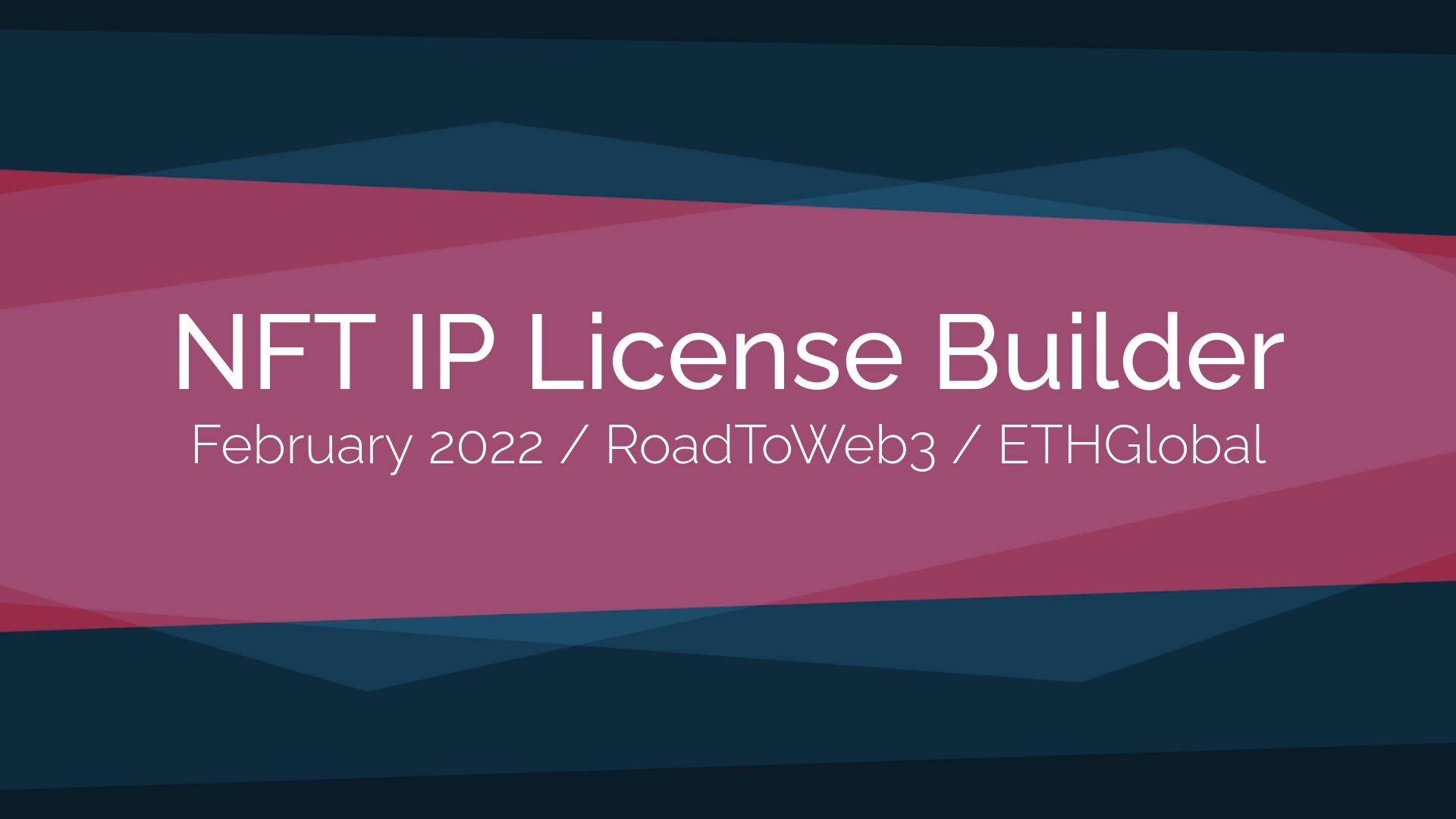 NFT IP License Builder banner