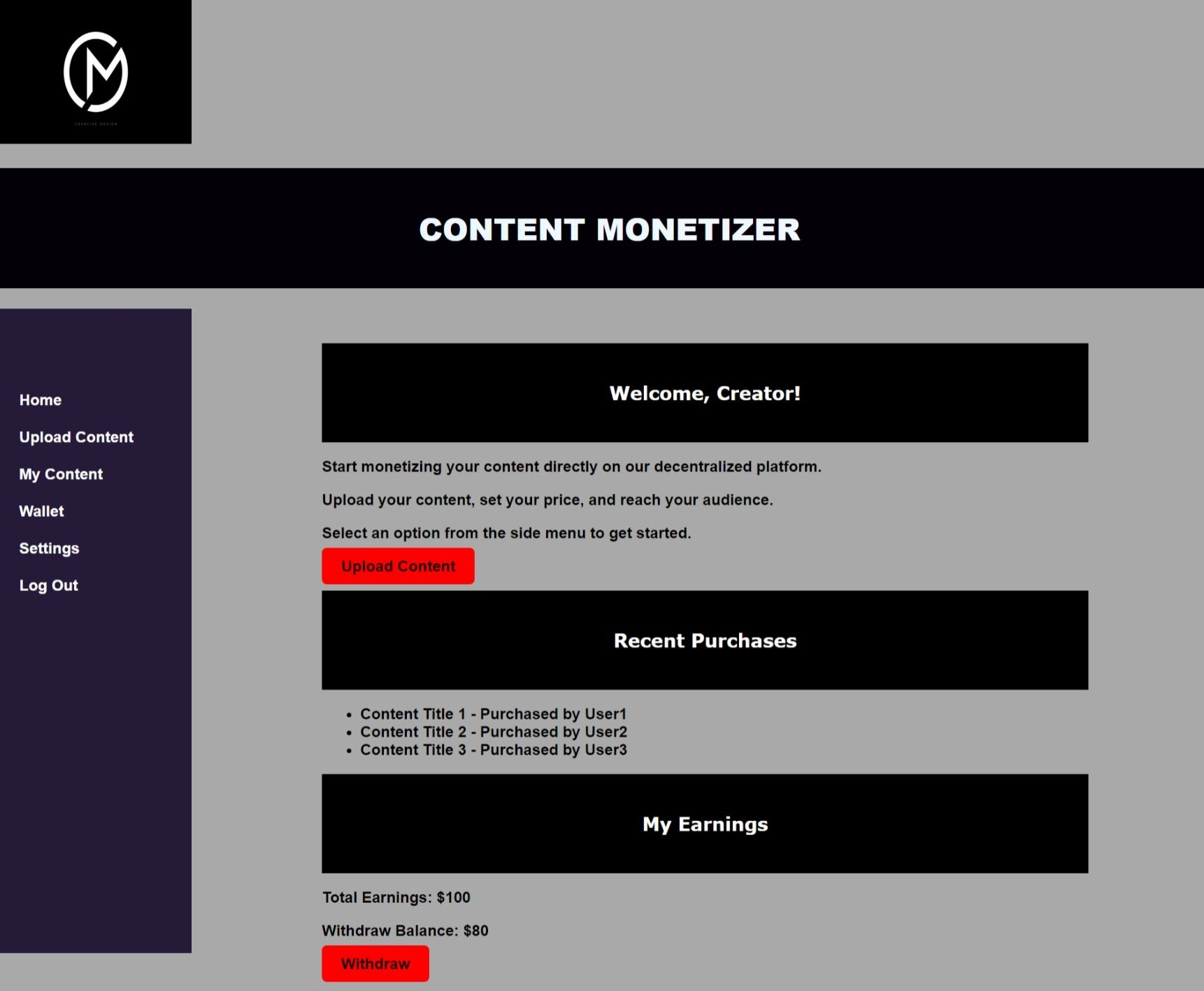 CONTENT MONETIZER banner