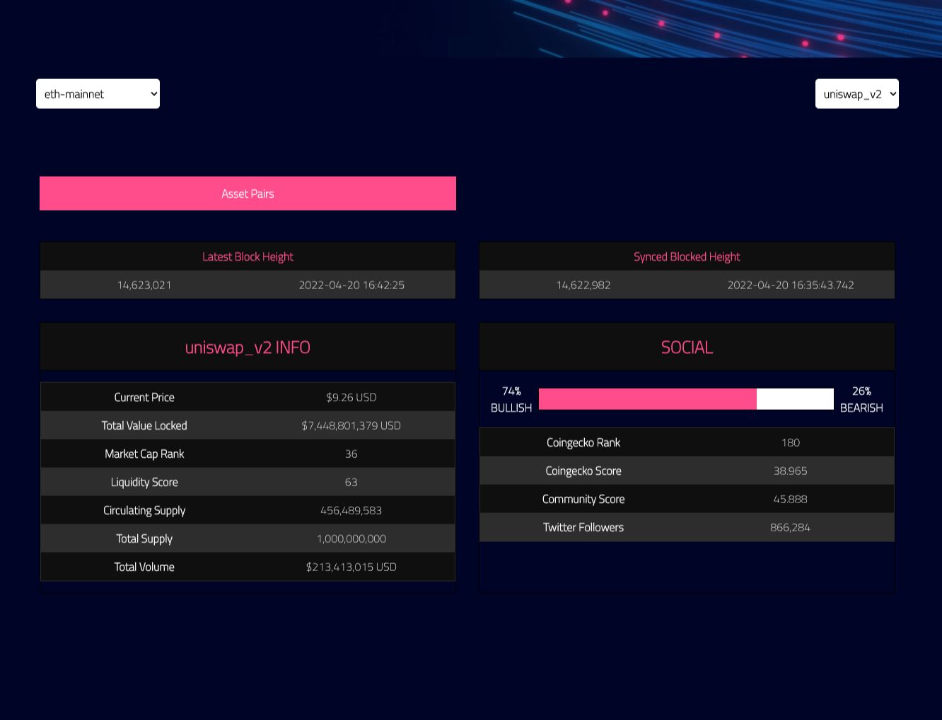 DEX-Sense Dashboard banner