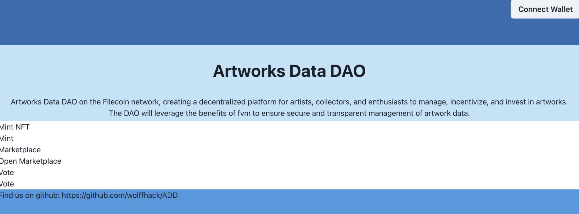 Artworks Data DAO banner