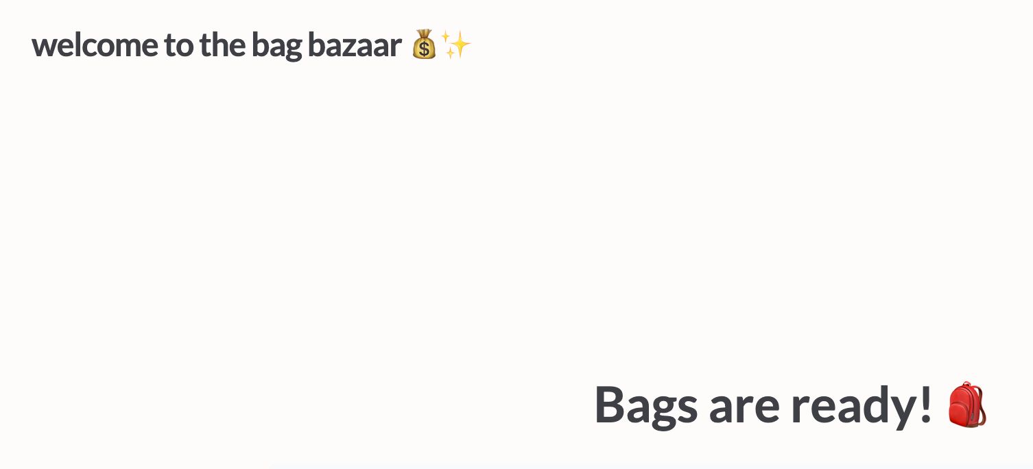 bag bazaar banner