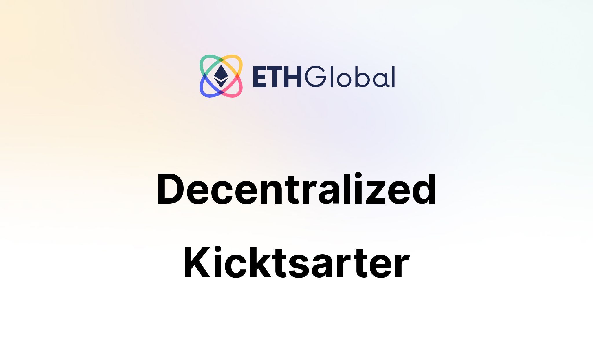 Decentralized Kicktsarter banner