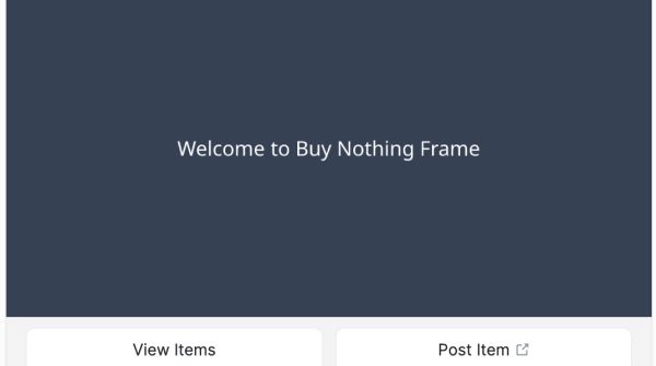 Buy Nothing Frame banner