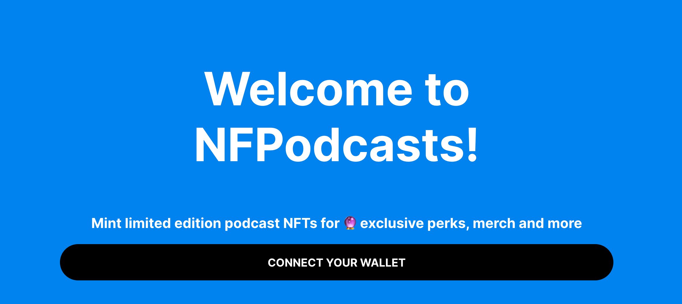 NFPs: Non-Fungible Podcasts banner