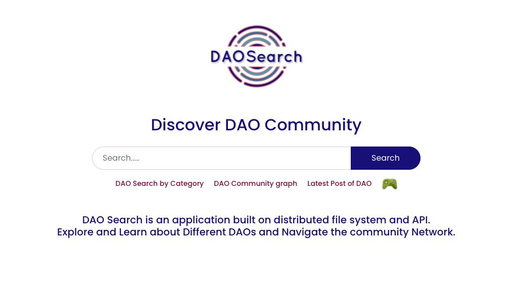 DAOSearch banner