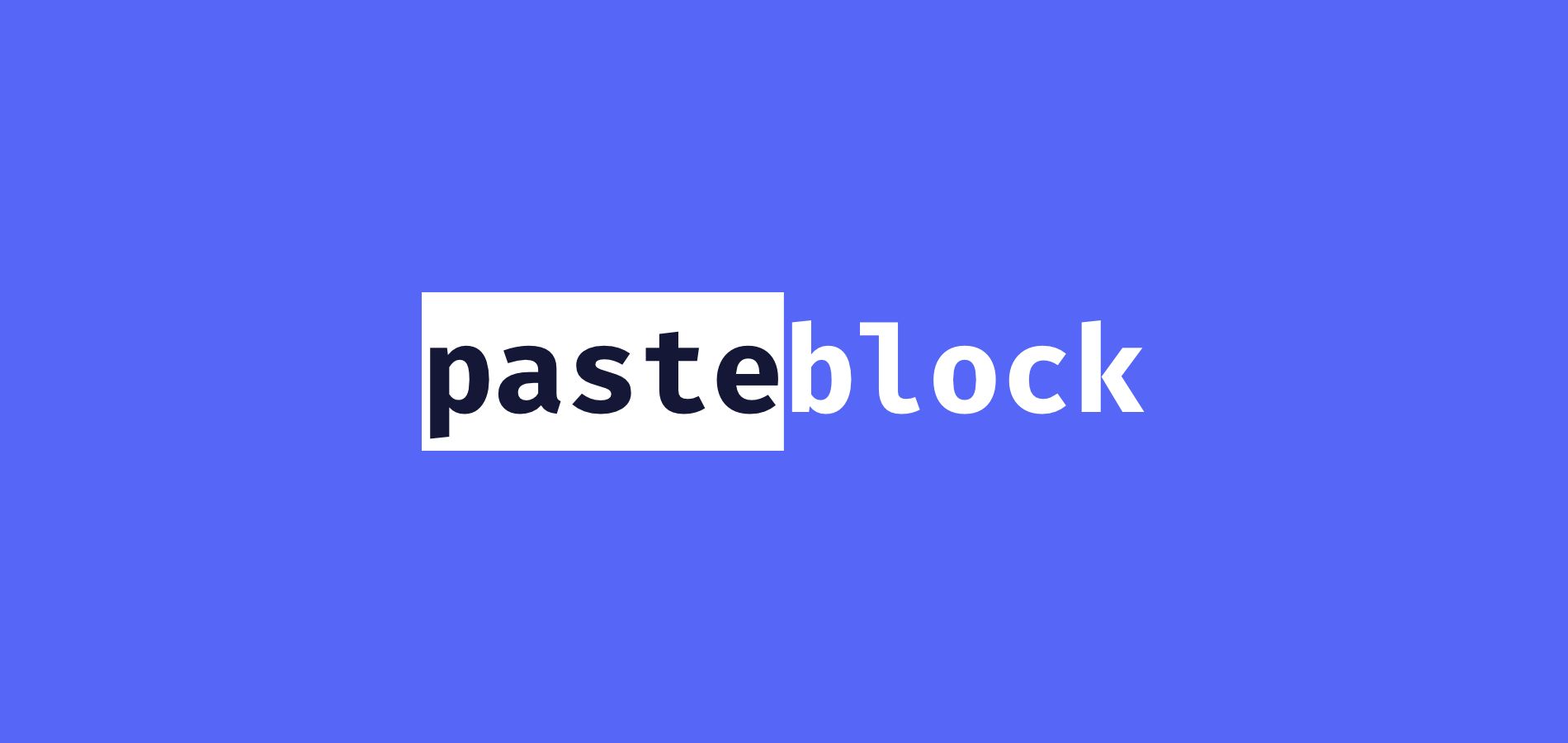 Pasteblock banner