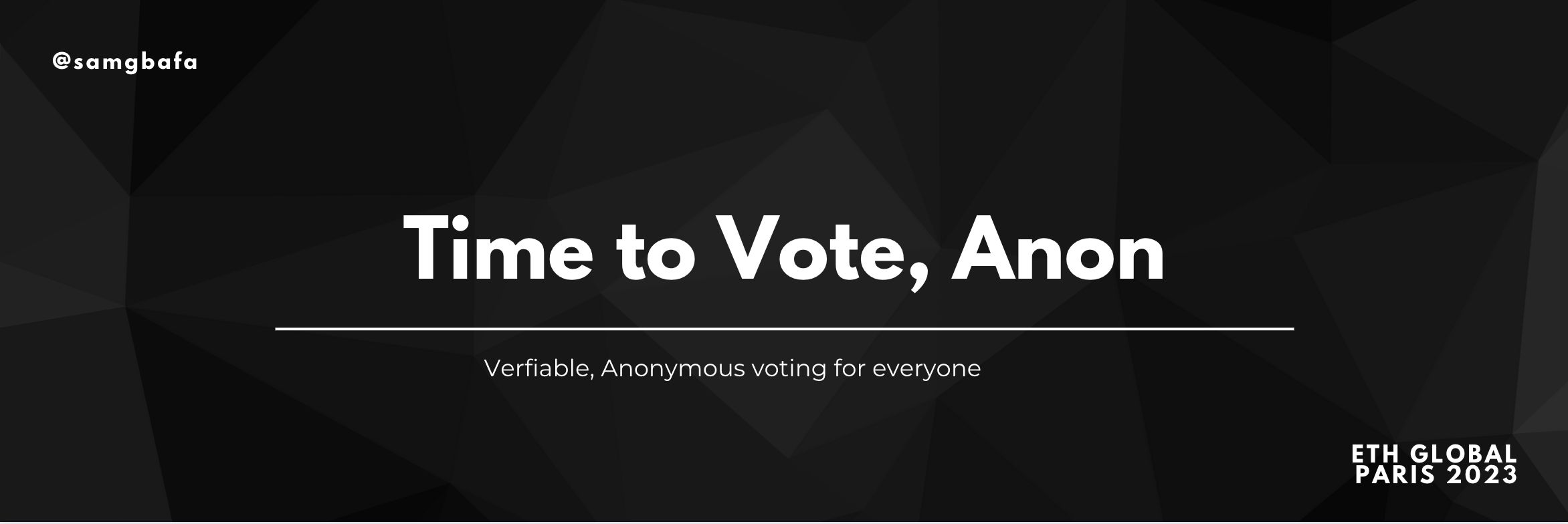 Time to Vote, Anon banner