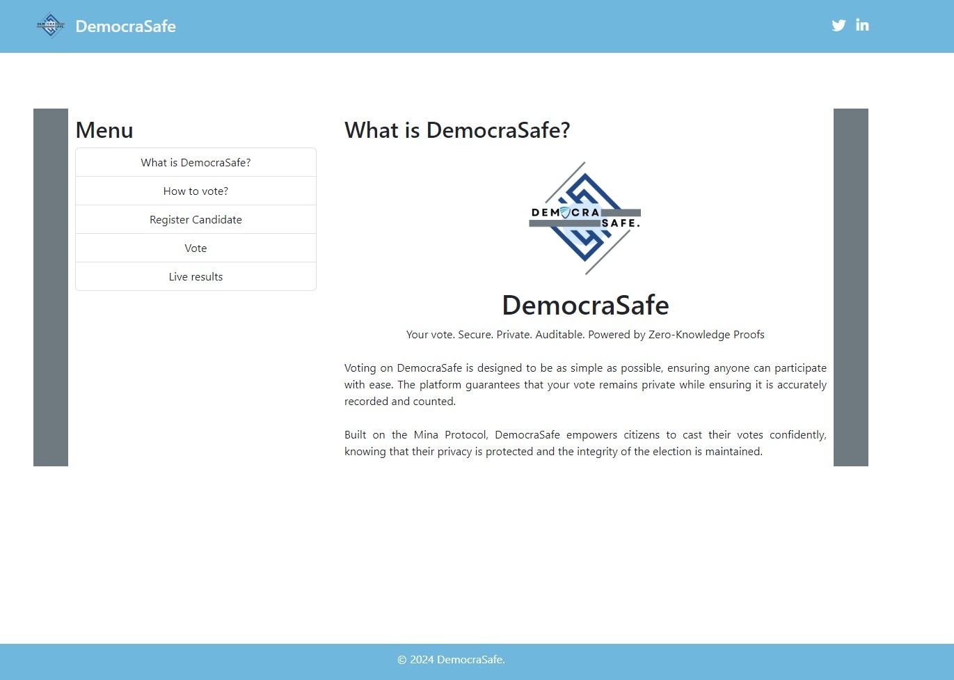 DemocraSafe banner