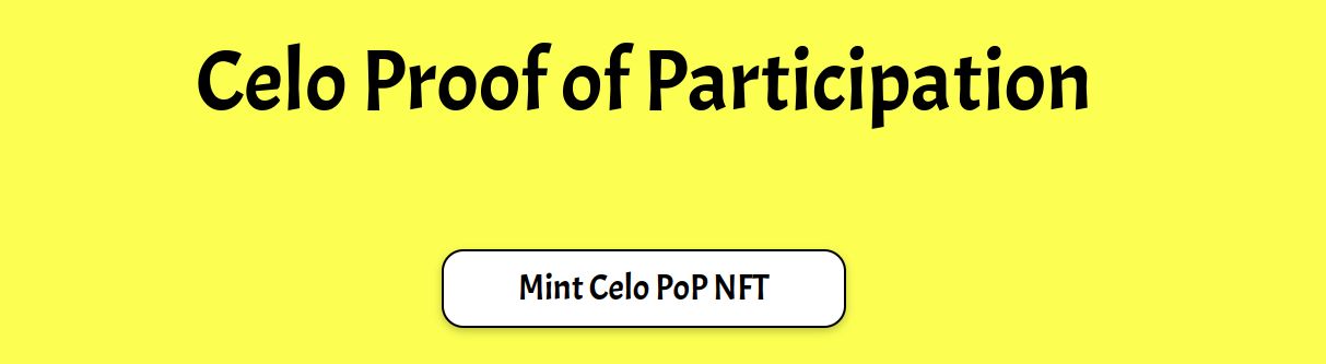 Celo Proof of Participation banner