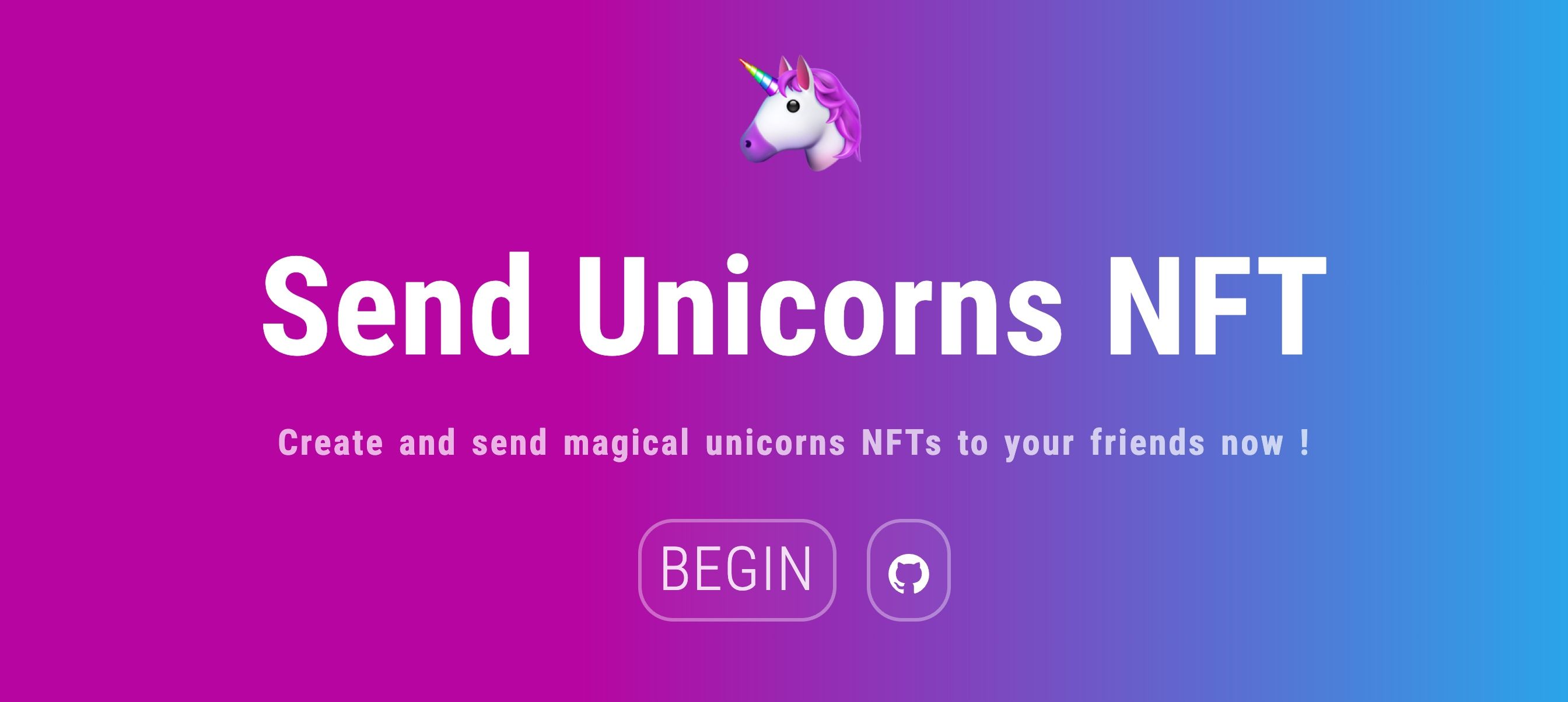 Send Unicorn NFTs banner