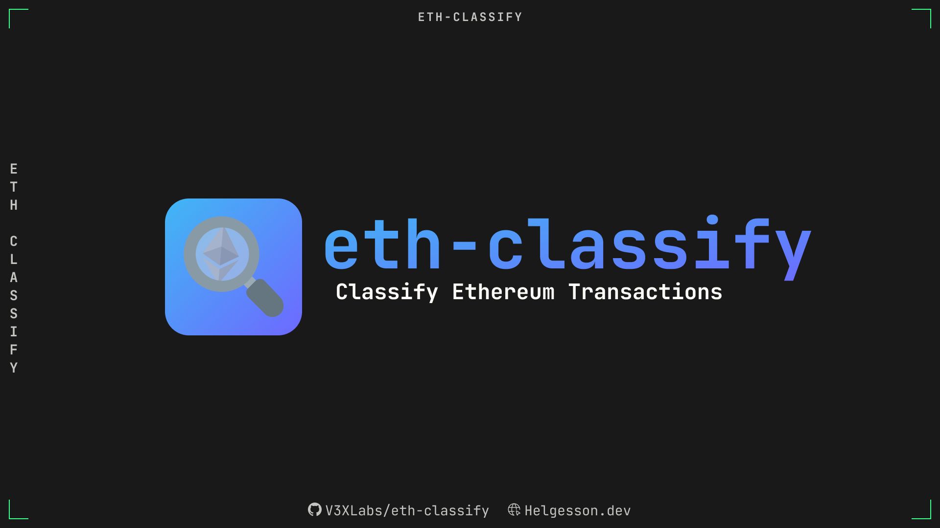 ETH Classify banner