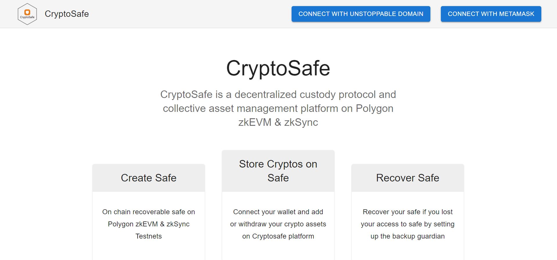 CryptoSafe banner