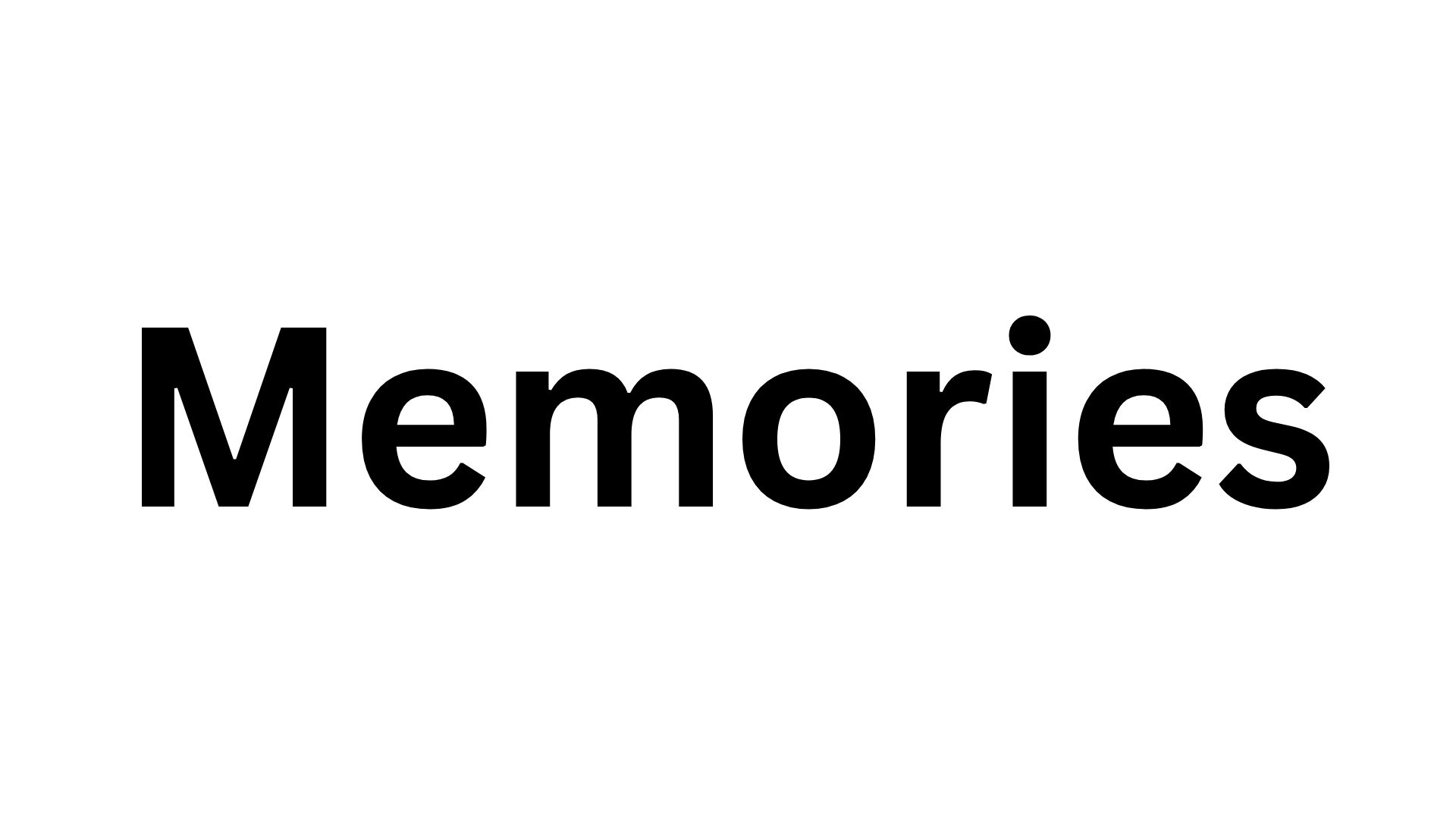 Memories banner