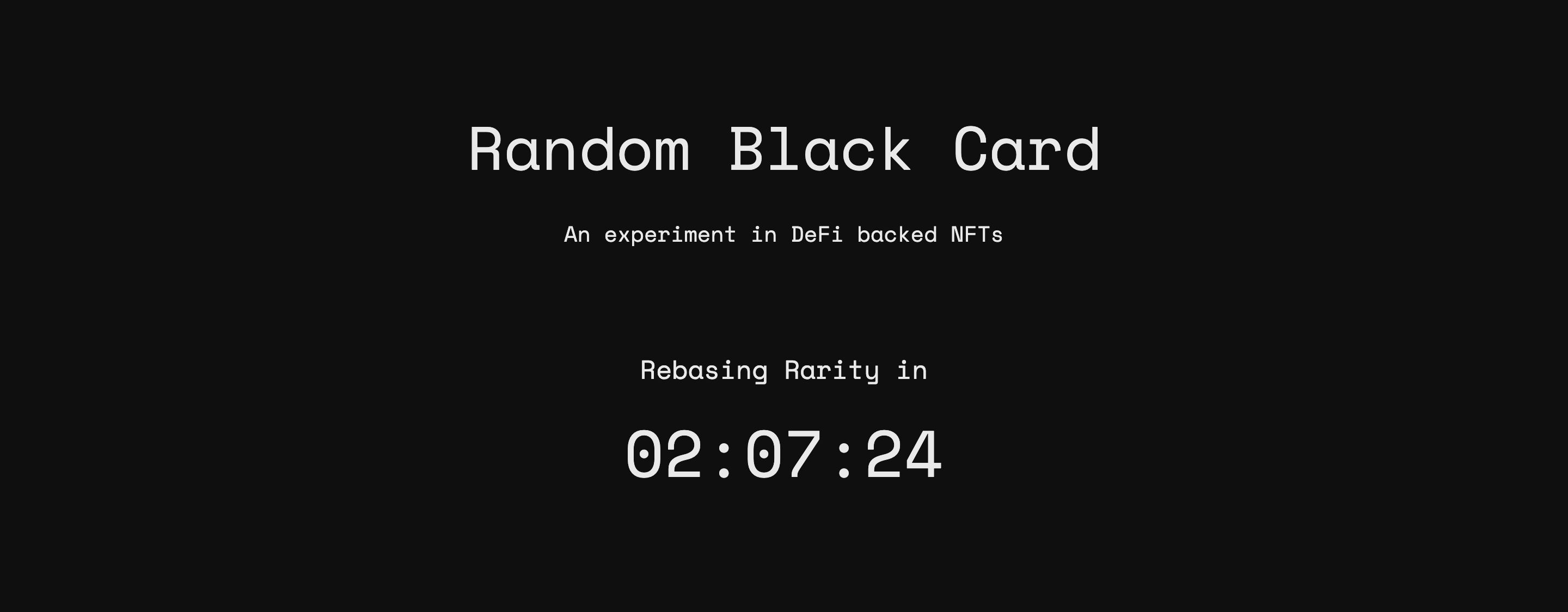 rBLKc (Random Black Card) banner