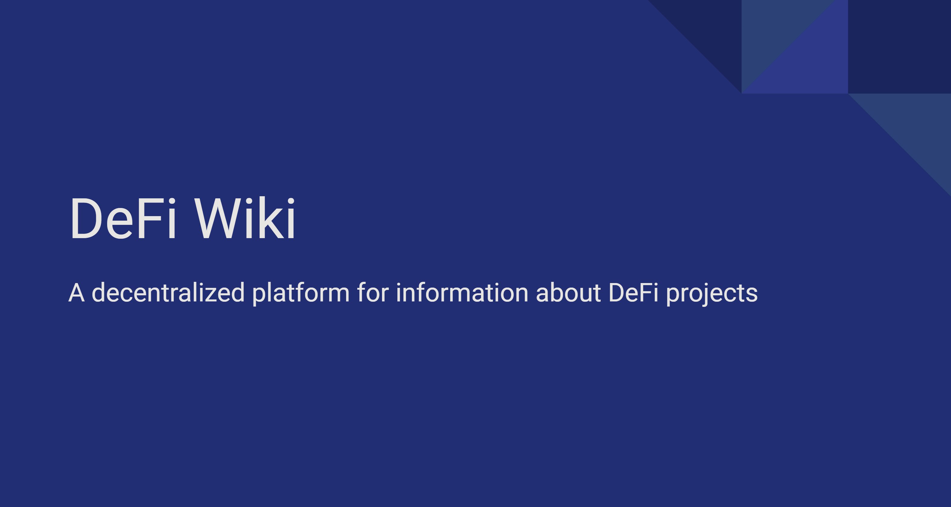 DeFiWiki banner