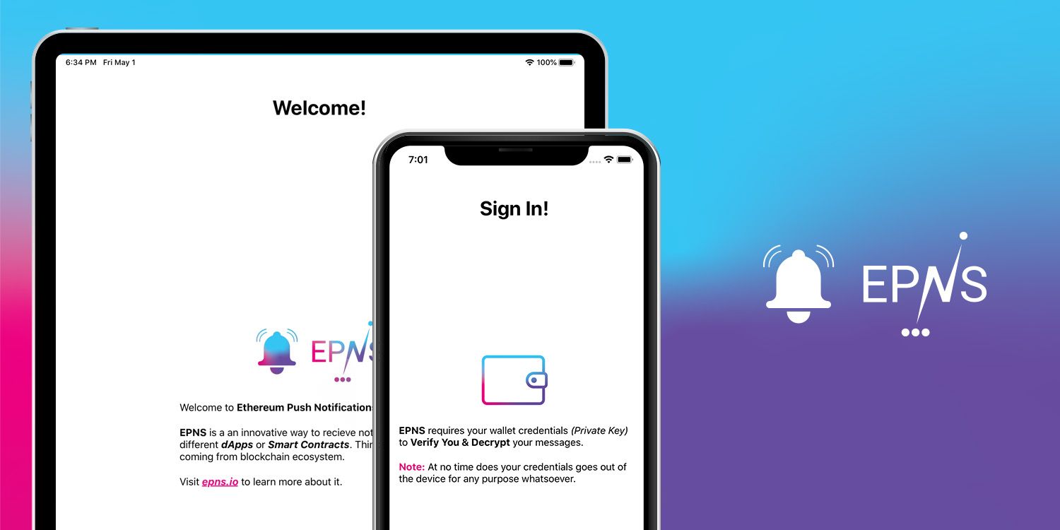 EPNS (Ethereum Push Notification Service) banner