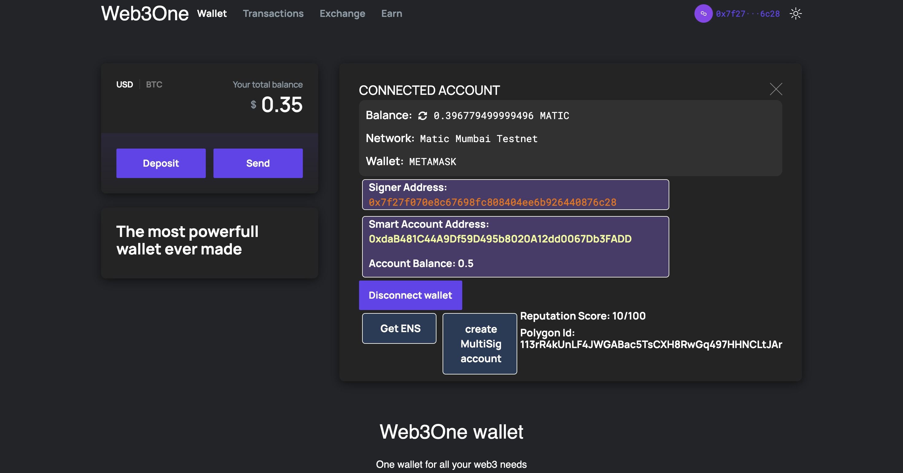 Web3One Wallet banner