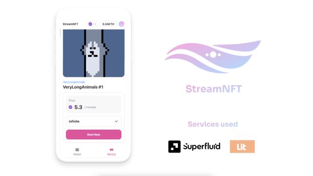 Streaming NFT with wallet banner