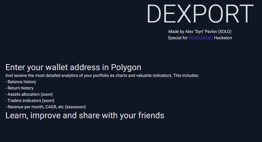 DEXPort banner