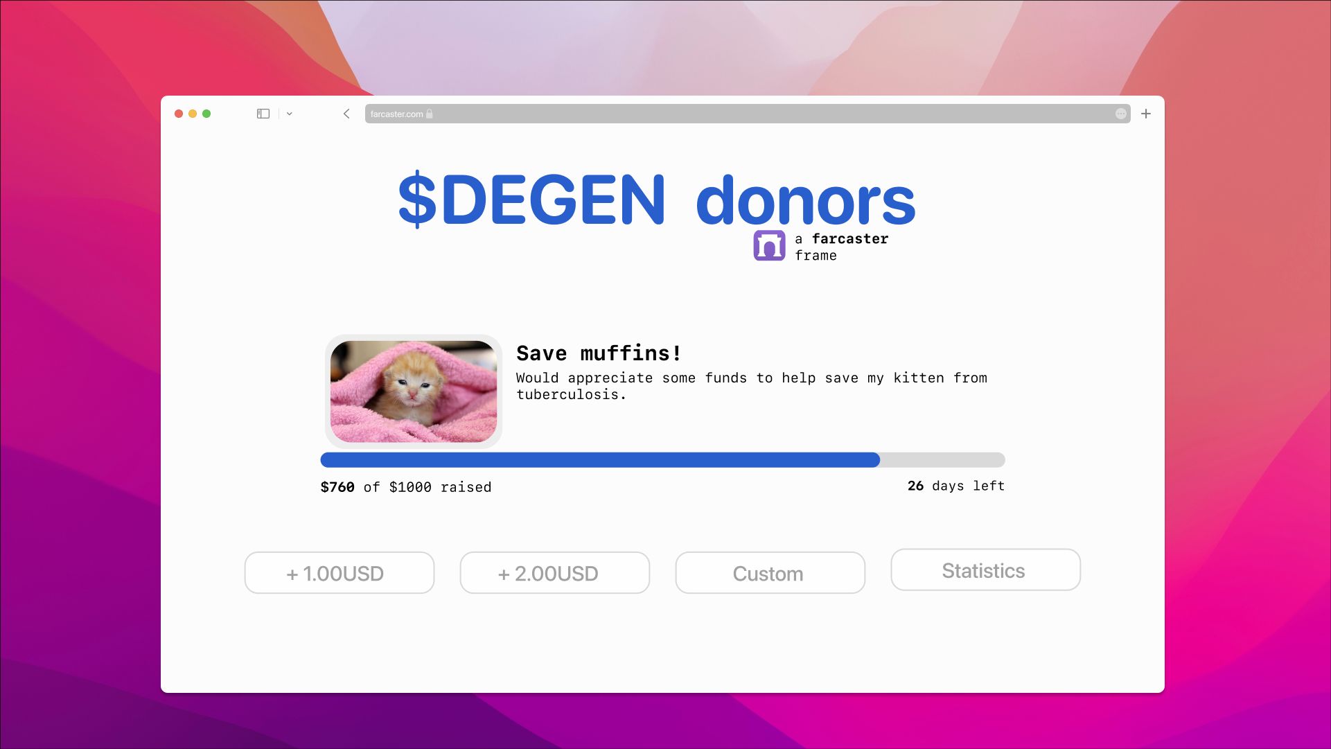 $DEGEN Donors banner