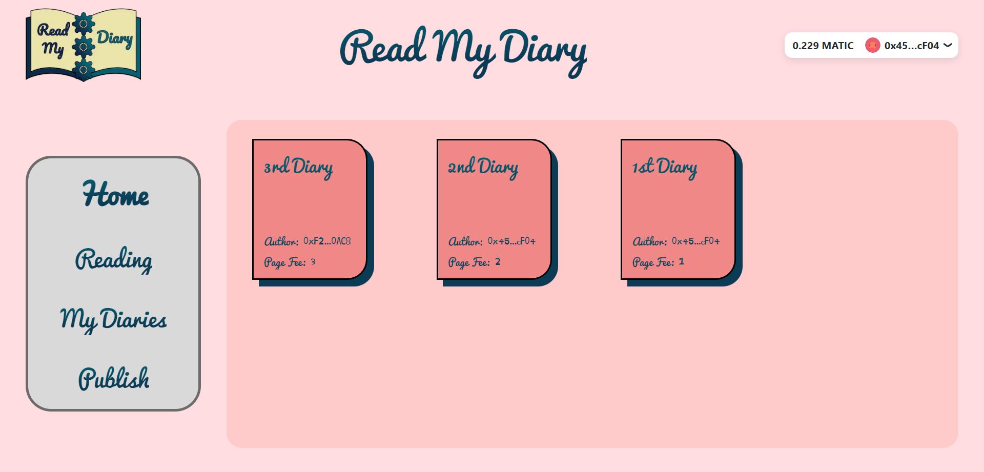 Read My Diary banner