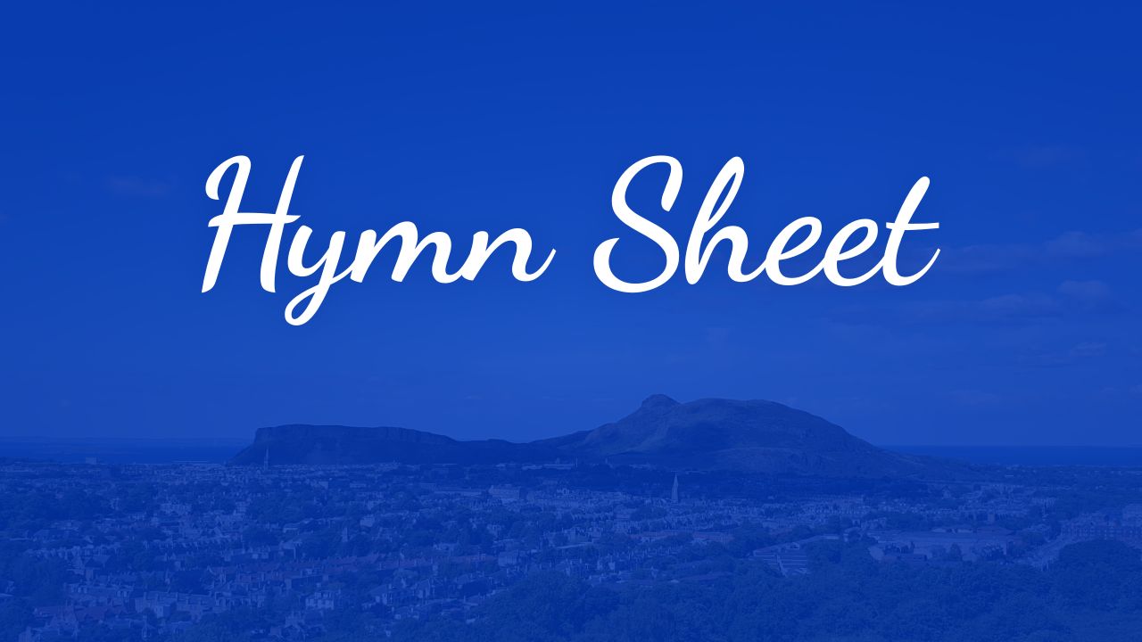 Hymn sheet banner