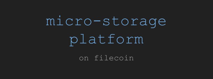 Micro-Storage Platform banner