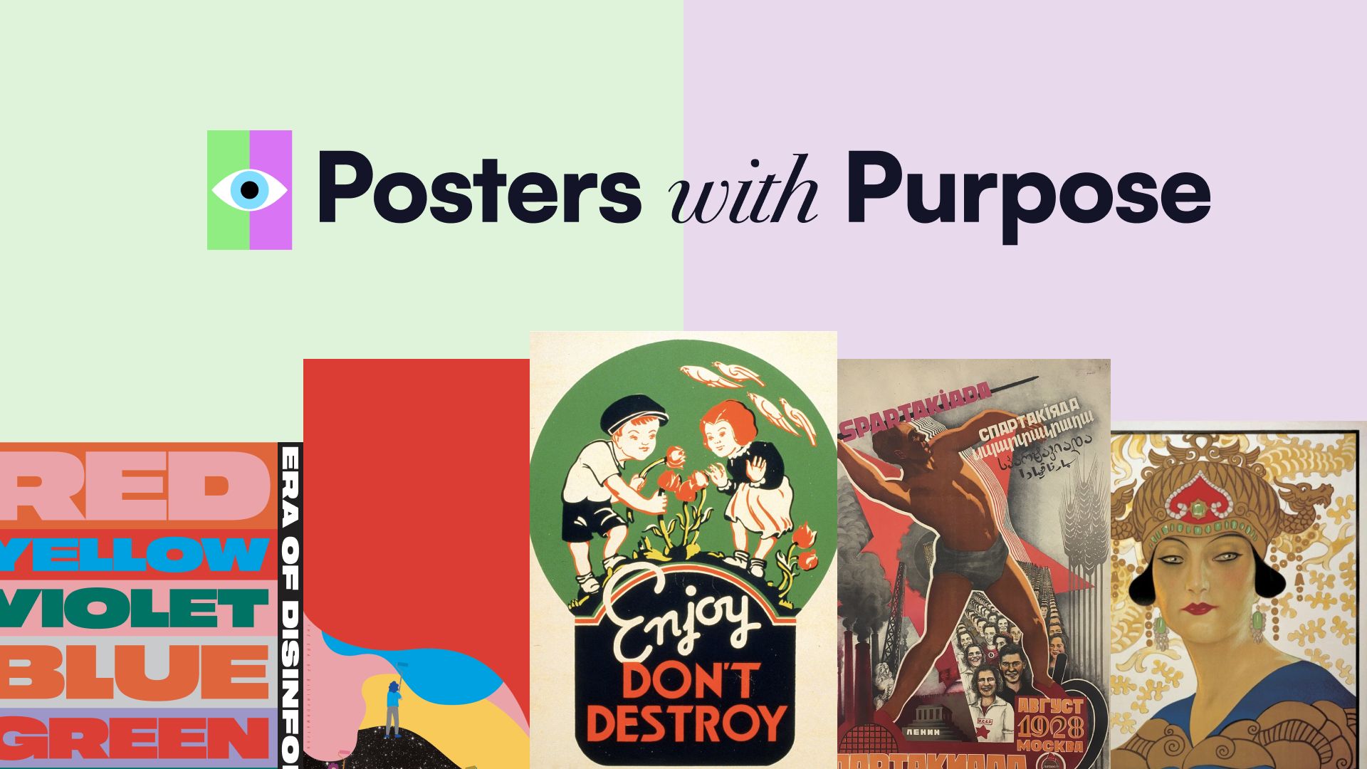 Posters with purpose banner