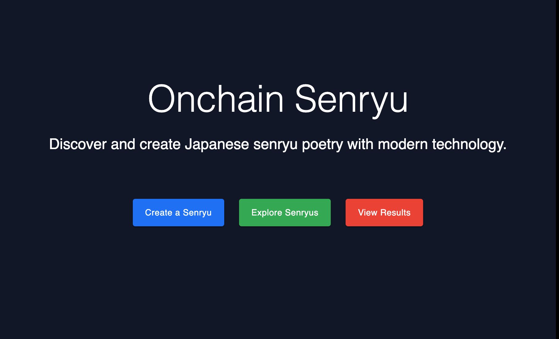 Onchain Senryu banner