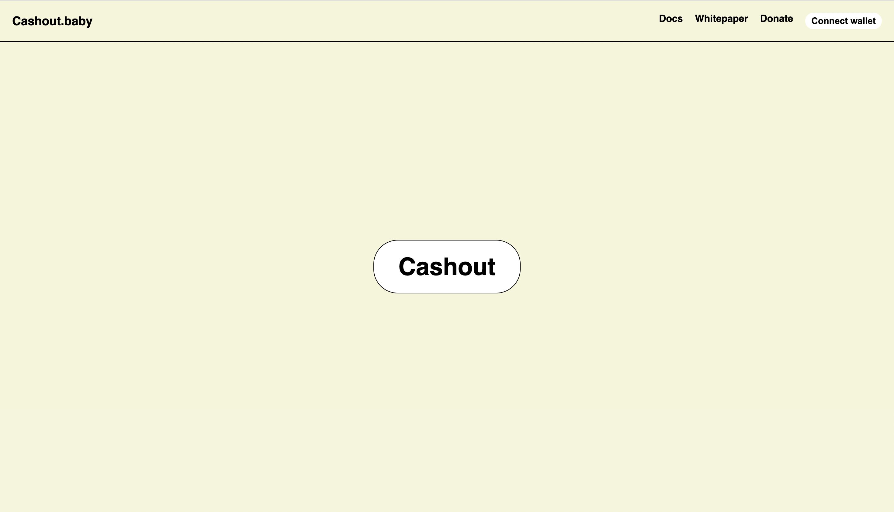 Cash Out Protocol banner