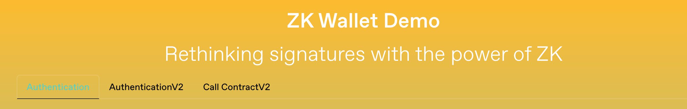 ZK Wallet banner