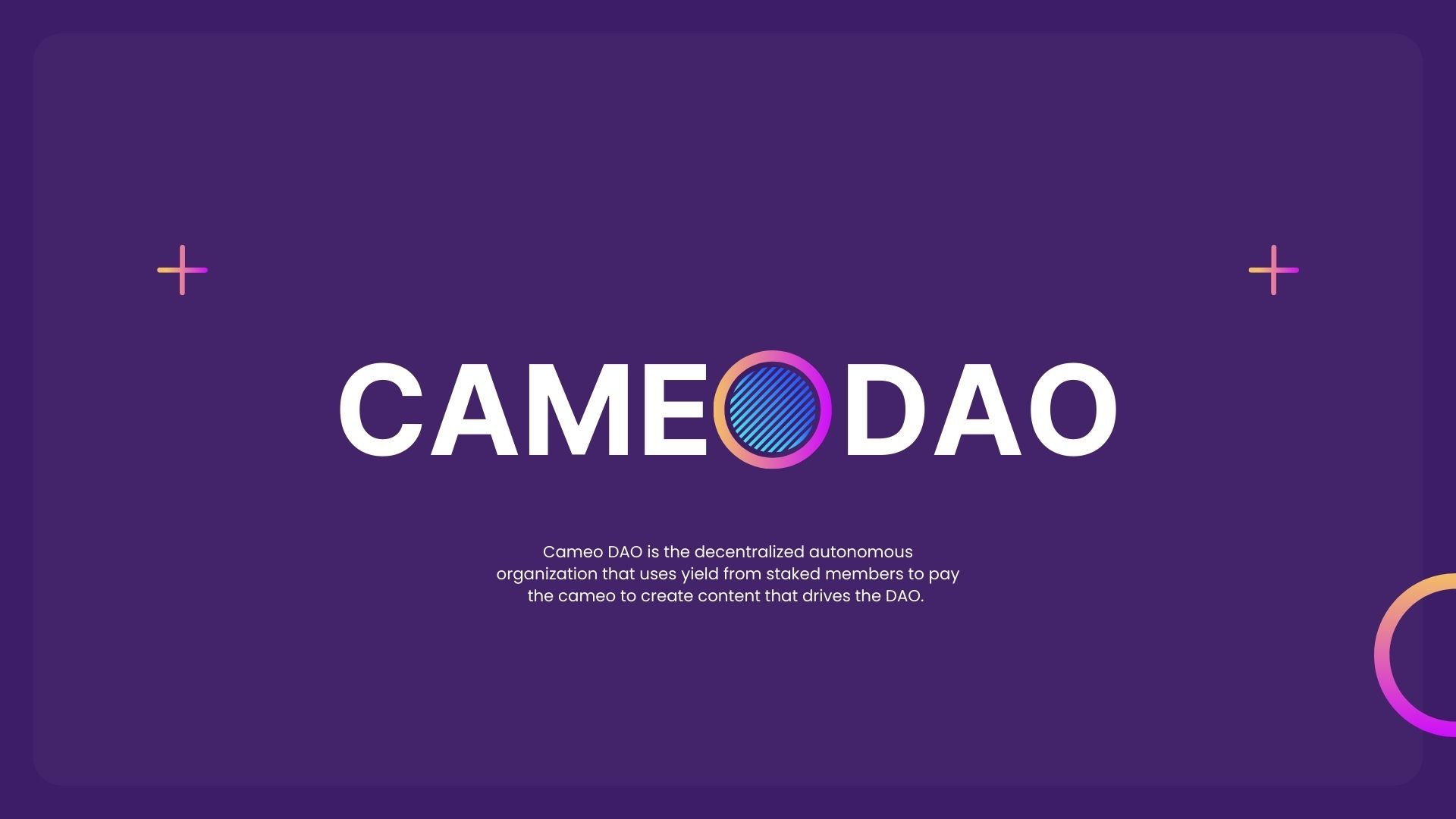 CameoDAO banner