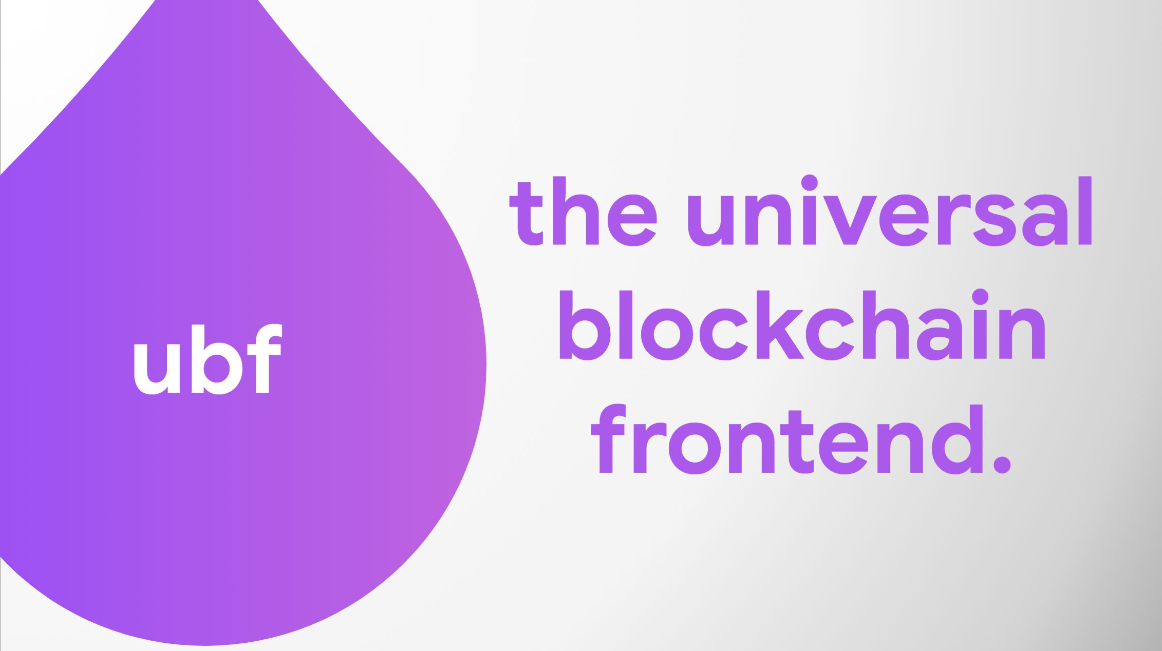 ubf: the universal blockchain frontend banner