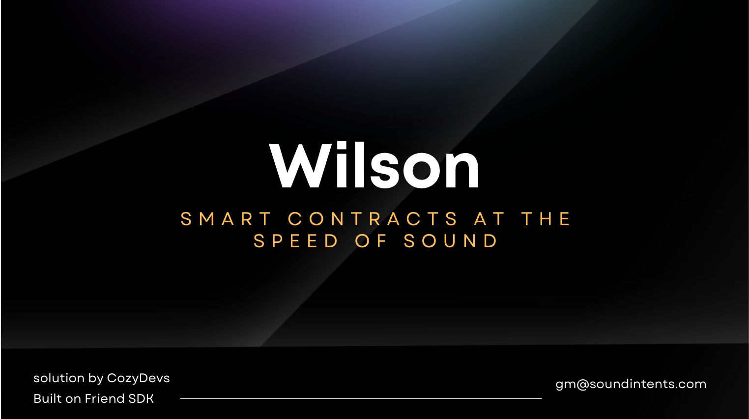 Wilson:sound intents banner