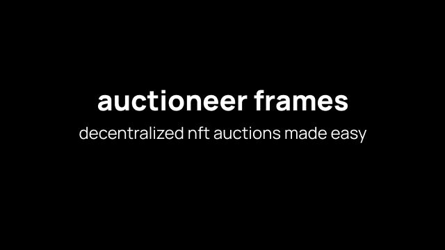 Auctioneer Frame banner