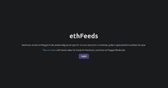 Feedbacks at ethIndia, we call it ethFeeds! banner