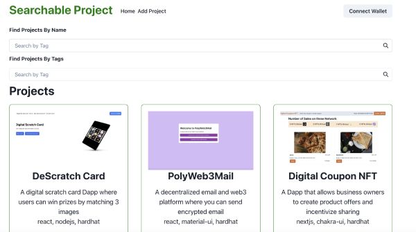 Searchable Project banner